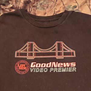Vintage San Francisco Good News Left Side Video Premier T-Shirt Y2K